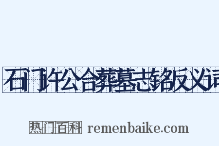 石门许公合葬墓志铭反义词是什么意思的图片